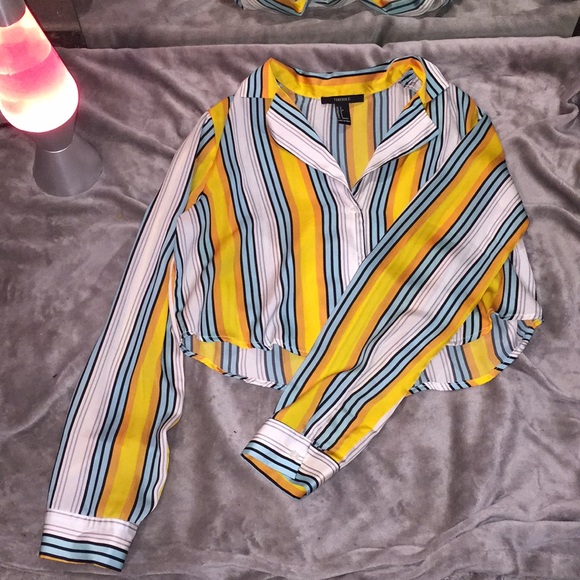 Forever 21 Tops - Button-down Crop Top
